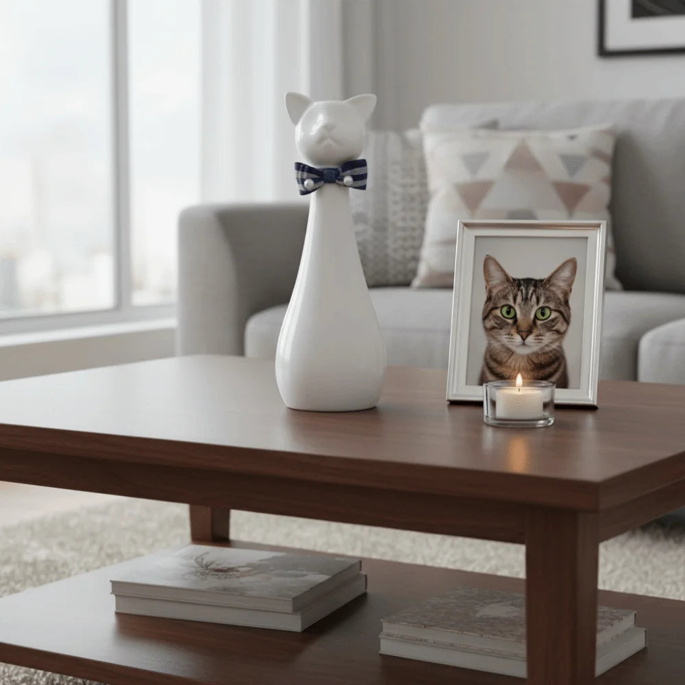 Sealing Cat Shaped Dog Ceramic Urn