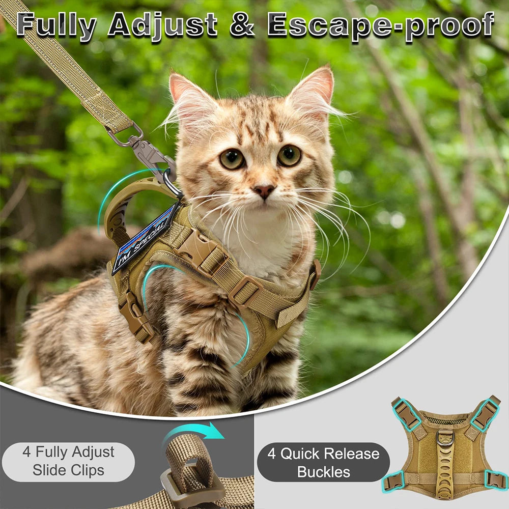 Tactical Cat Adjustable Pet Vest Harness