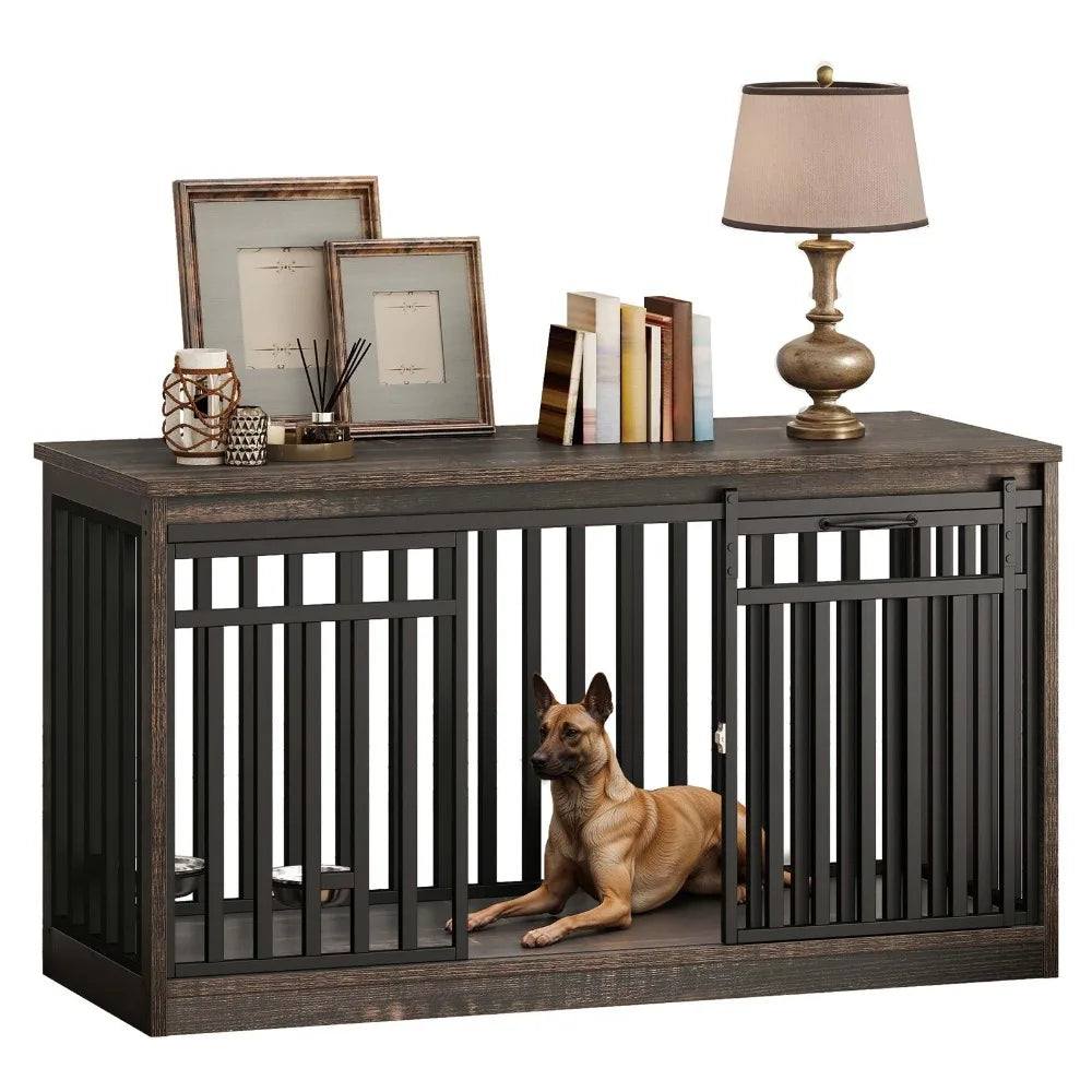 Heavy Metal Kennel with Sliding Door