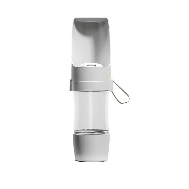 Foldable 2-in-1 Pet Outdoor Drinking Food Feeder Bottle