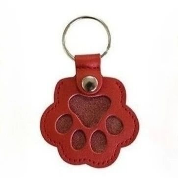 PU Leather Pet Hair Memorial Keychain