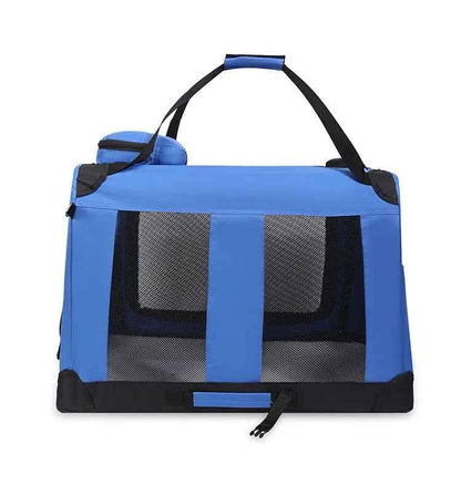 Soft Dog Crates Kennel for Pets 3 Door Soft Sided Folding Travel Pet Car Carrier with Straps and Mat for Dogs, Cats, Rabbits
