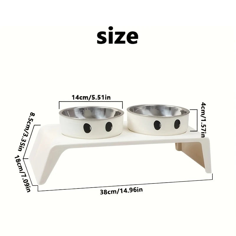 Raised Stand with Double Stainless Steel Bowls