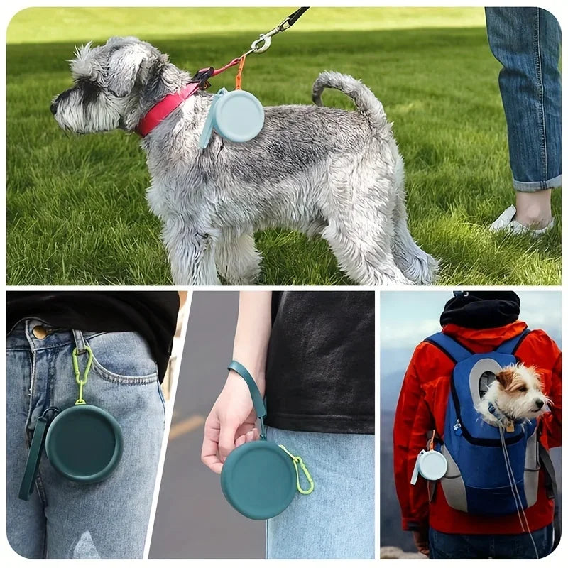 Outdoor Silicone Dog Food Pouch Bag
